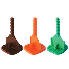 Alpha EZ click tile leveling system T-Bases on a white background