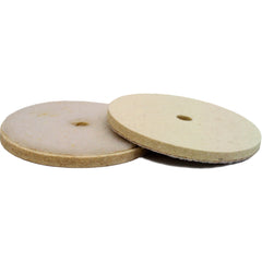 Alpha felt wheels on a white background