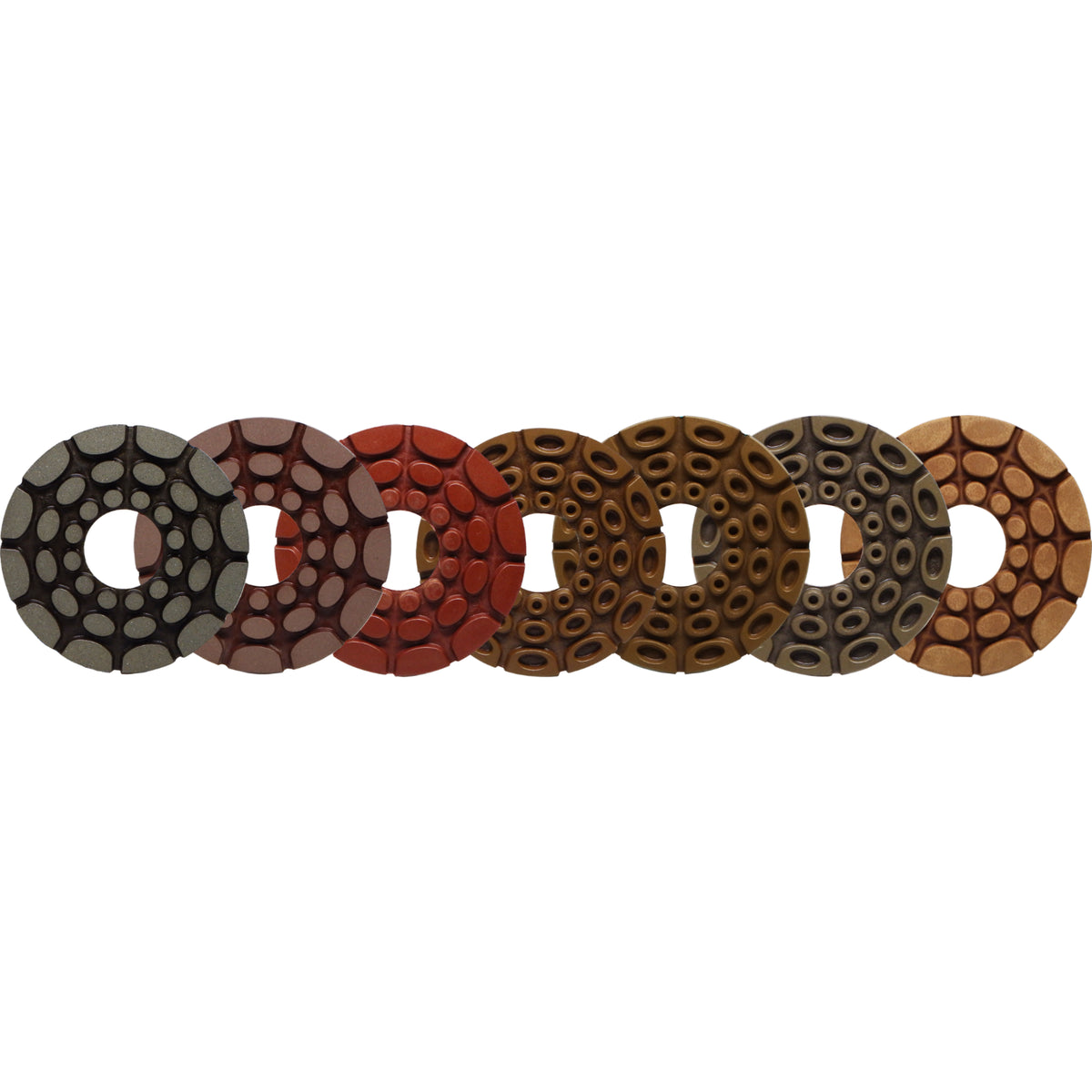 Alpha GEM-V Polishing Pads on a white background