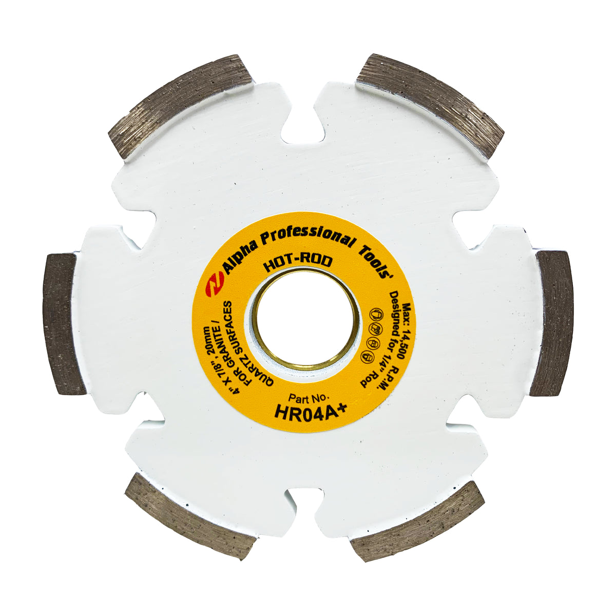 Diamond cutting disc with Alpha Professional Tools branding on a white background