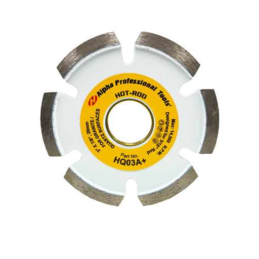 Diamond cutting wheel with Alpha Professional Tools branding on a white background