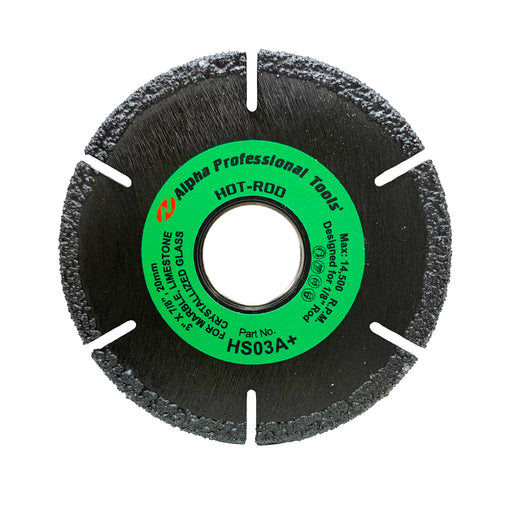 Disc tool with green label on a white background