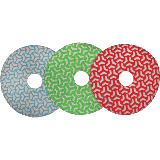 Alpha Tools 4" Kirara Pads for Restoration of Marble, Limestone & Concrete Surfaces Front View