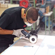 Alpha Tools 4-3/8" Laminam & Thin Pocelain Cutting Blade in use