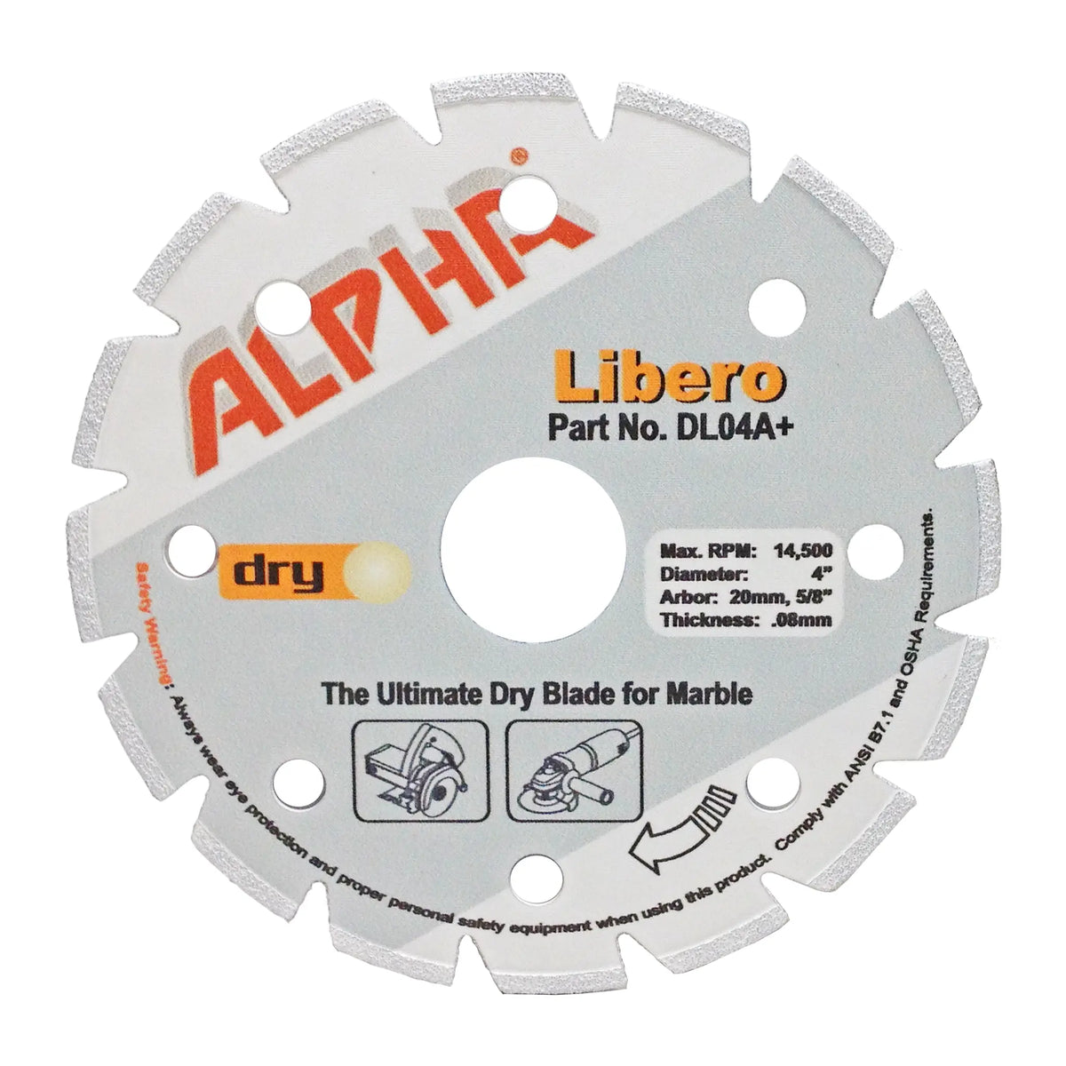 Alpha Libero Diamond Blade for Marble & Soft Natural Stone