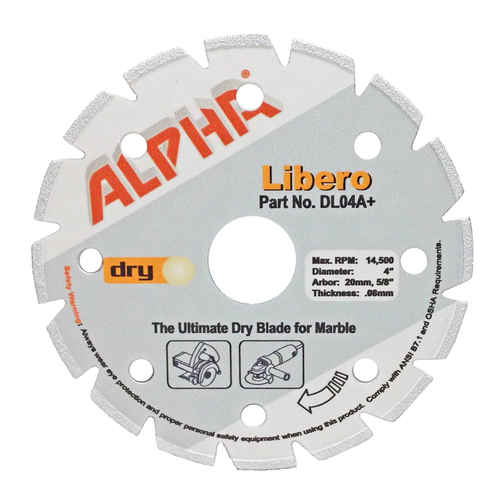 Alpha Libero Diamond Blade for Marble & Soft Natural Stone
