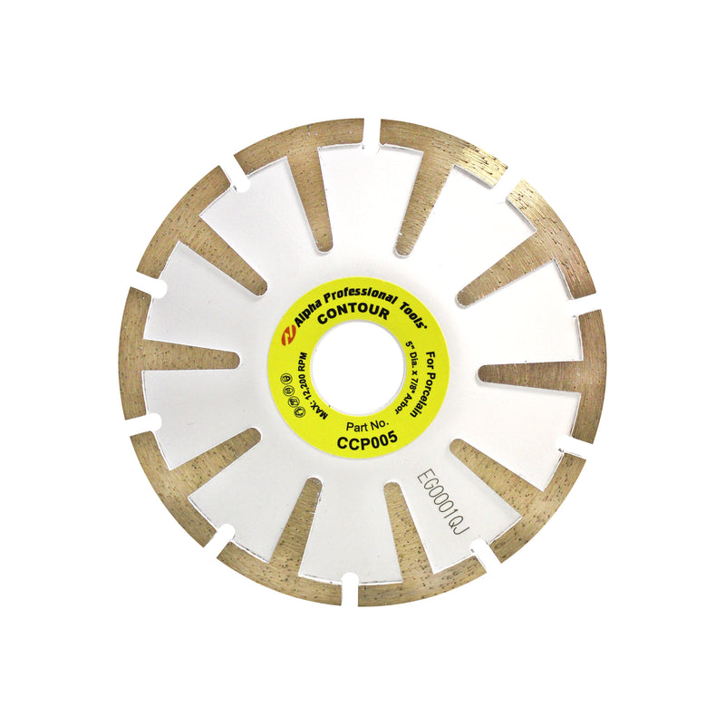 Alpha porcelain contour blade front on a white background