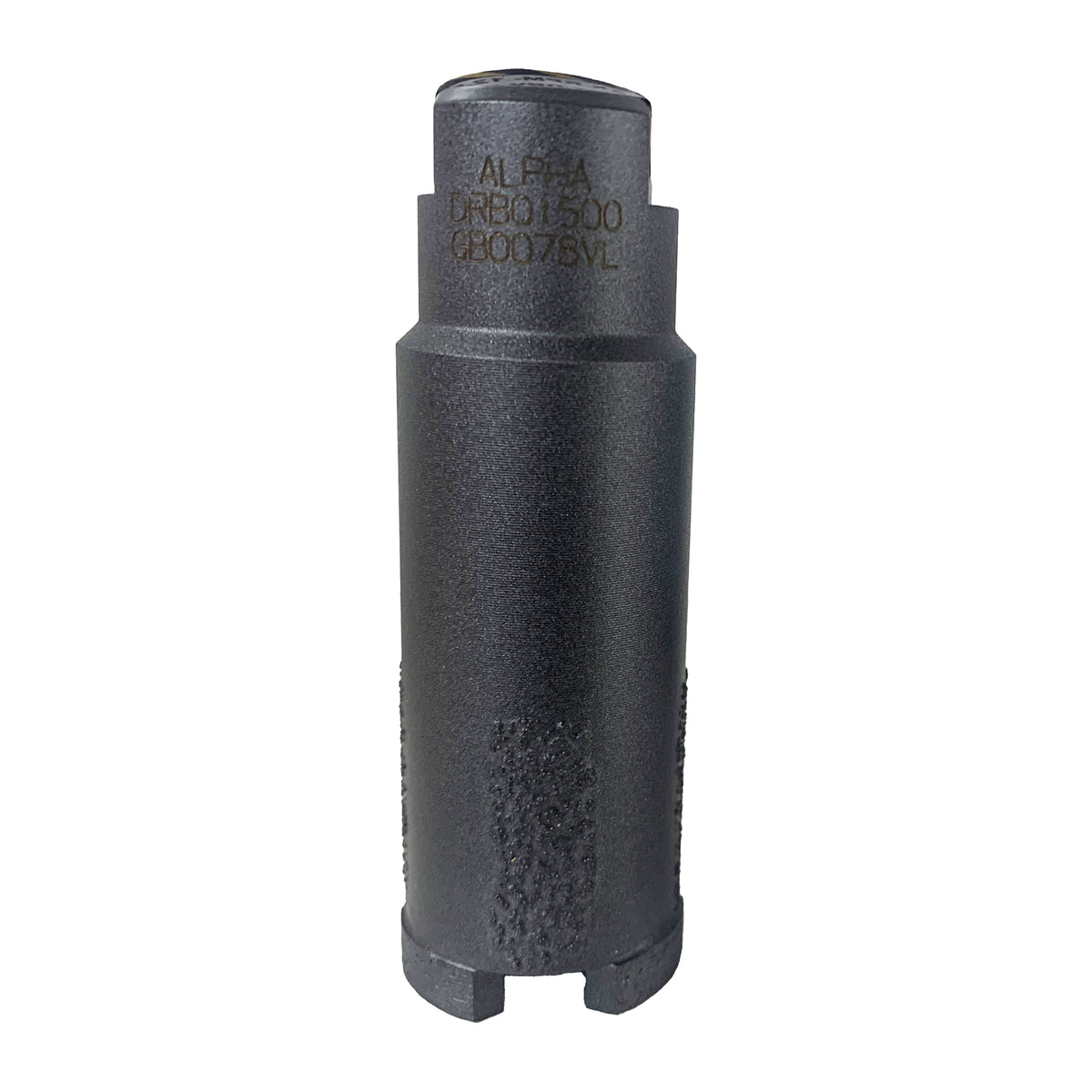 Alpha 1 1/2 inch dry core bit on a white background