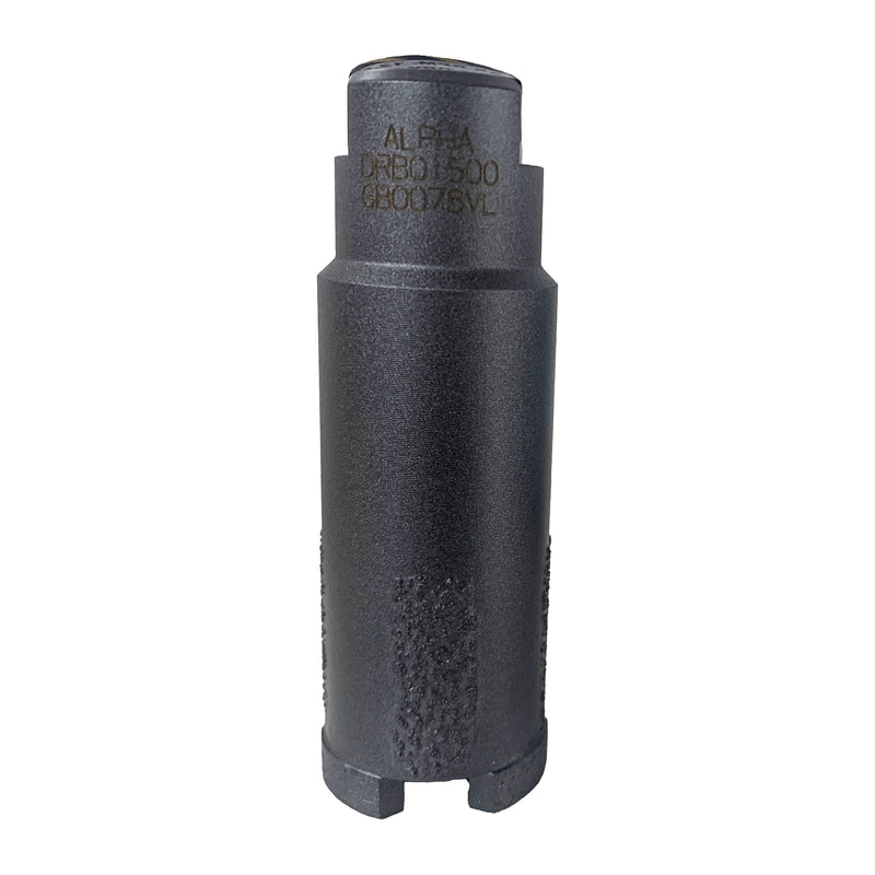 Alpha 1 1/2 inch dry core bit on a white background