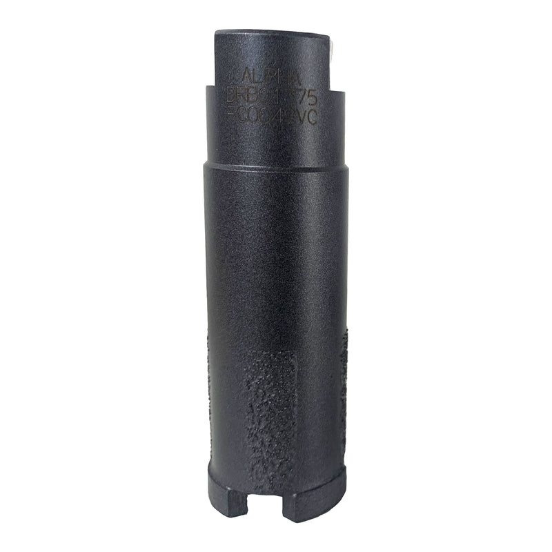 Alpha 1 3/8 inch dry core bit on a white background