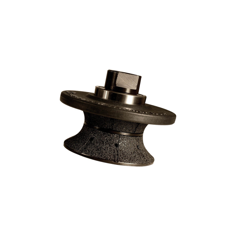 alpha profiler v-series full bullnose wheel on a white background