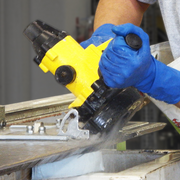 Alpha Tools 6" PSC-150 Pneumatic Stone Cutter Miter cutting with carriage Assembly