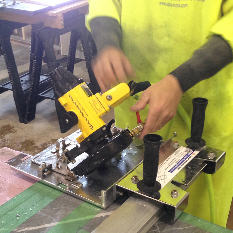 Alpha Tools 6" PSC-150 Pneumatic Stone Cutter Miter cutting