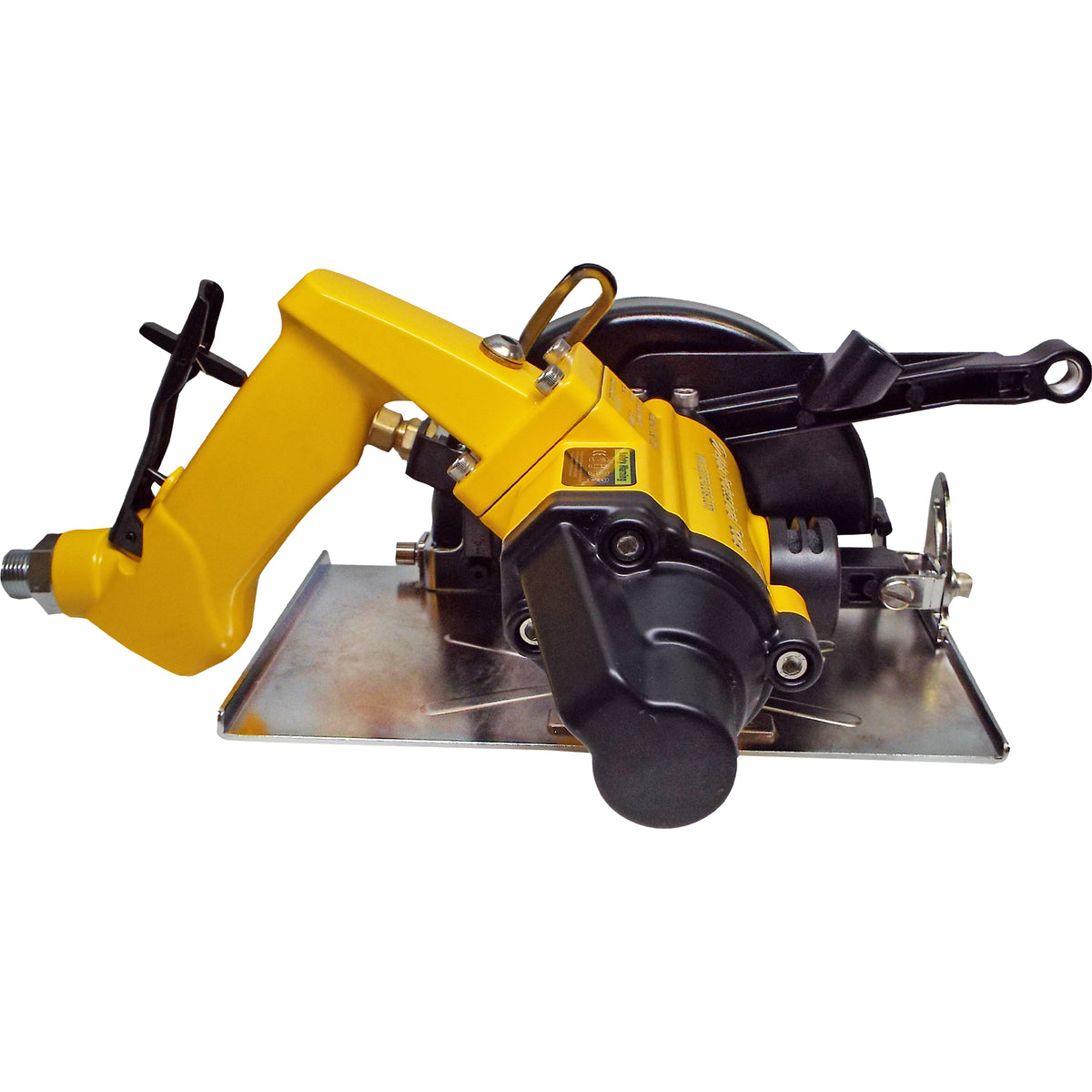 Right side view of the Alpha psc-150 pneumatic stone cutter on a white background