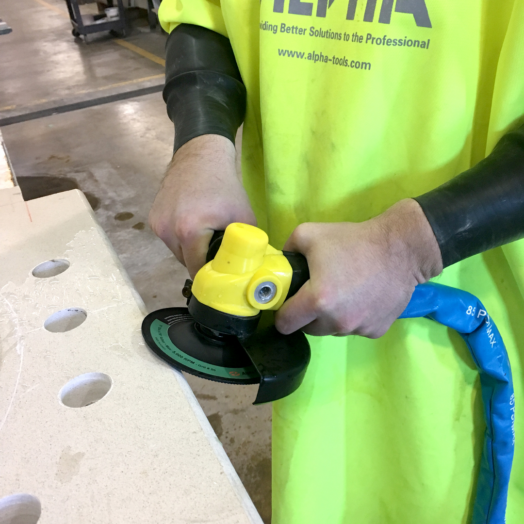 Alpha Tools 6" PSC-600 Pneumatic Stone Cutter grinding edge