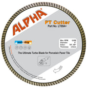 Alpha 9" PT Cutter Diamond Blade for Porcelain Paver Tile on a white background