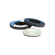 Alpha PVA MS polishing disc front and back with adapter on white background
