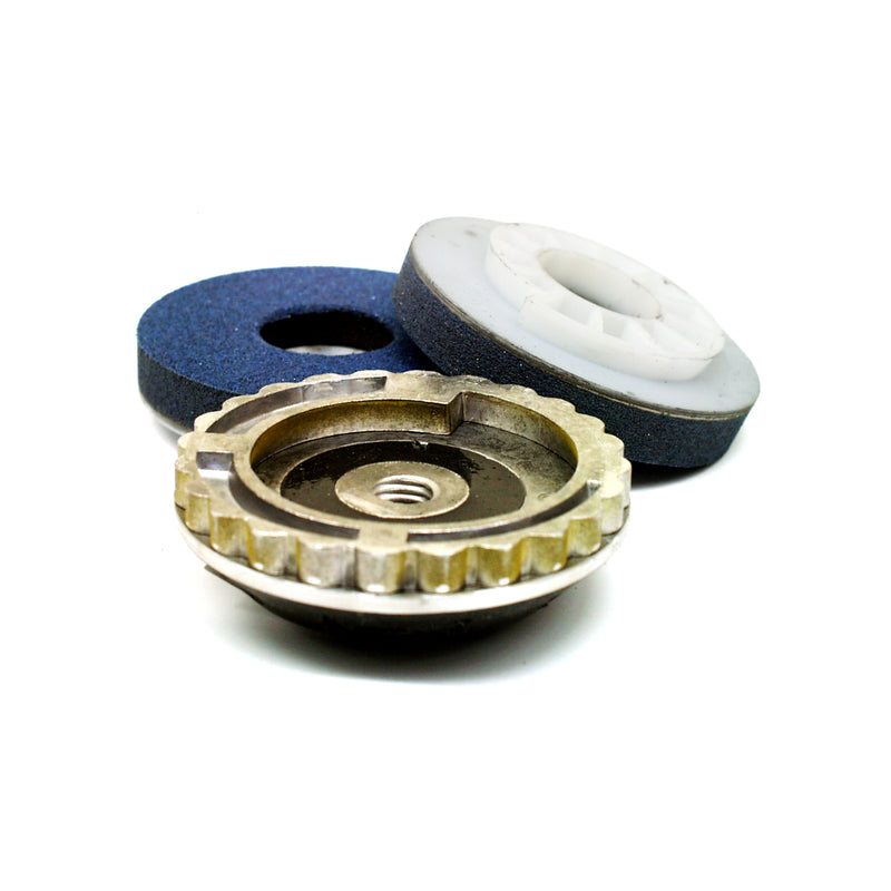 Alpha PVA QC marble edge polisher a white background