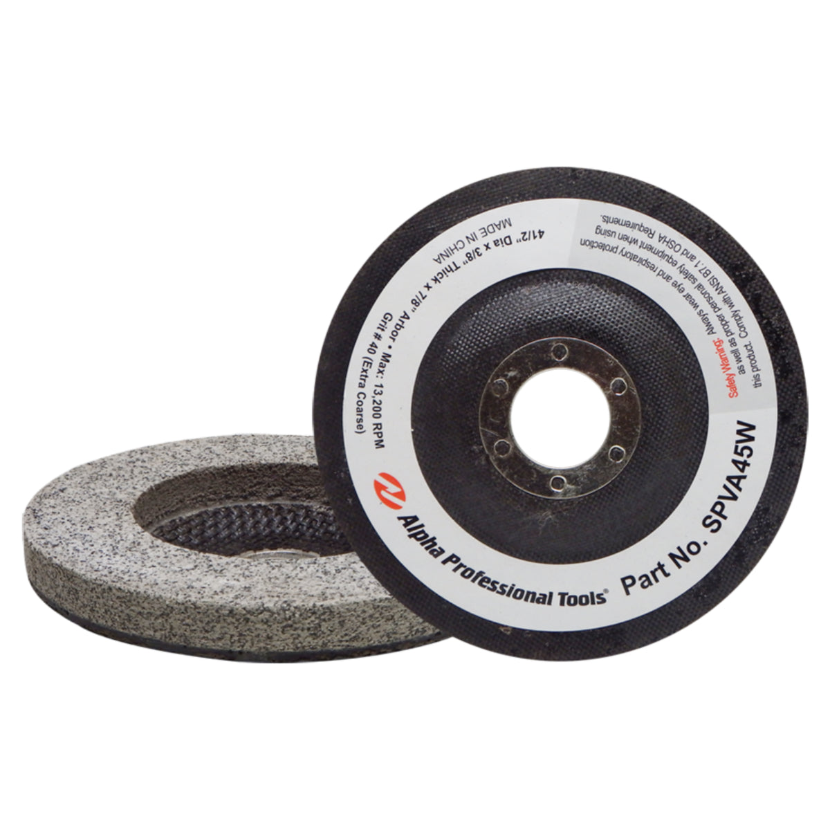 Alpha PVA VP 40 Grit Polishing Disc on a white background
