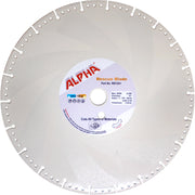 Alpha 12 inch rescue blade with label on a white background