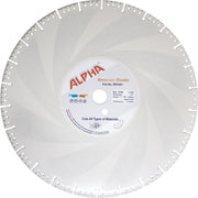 Alpha 14 inch rescue blade with label on a white background