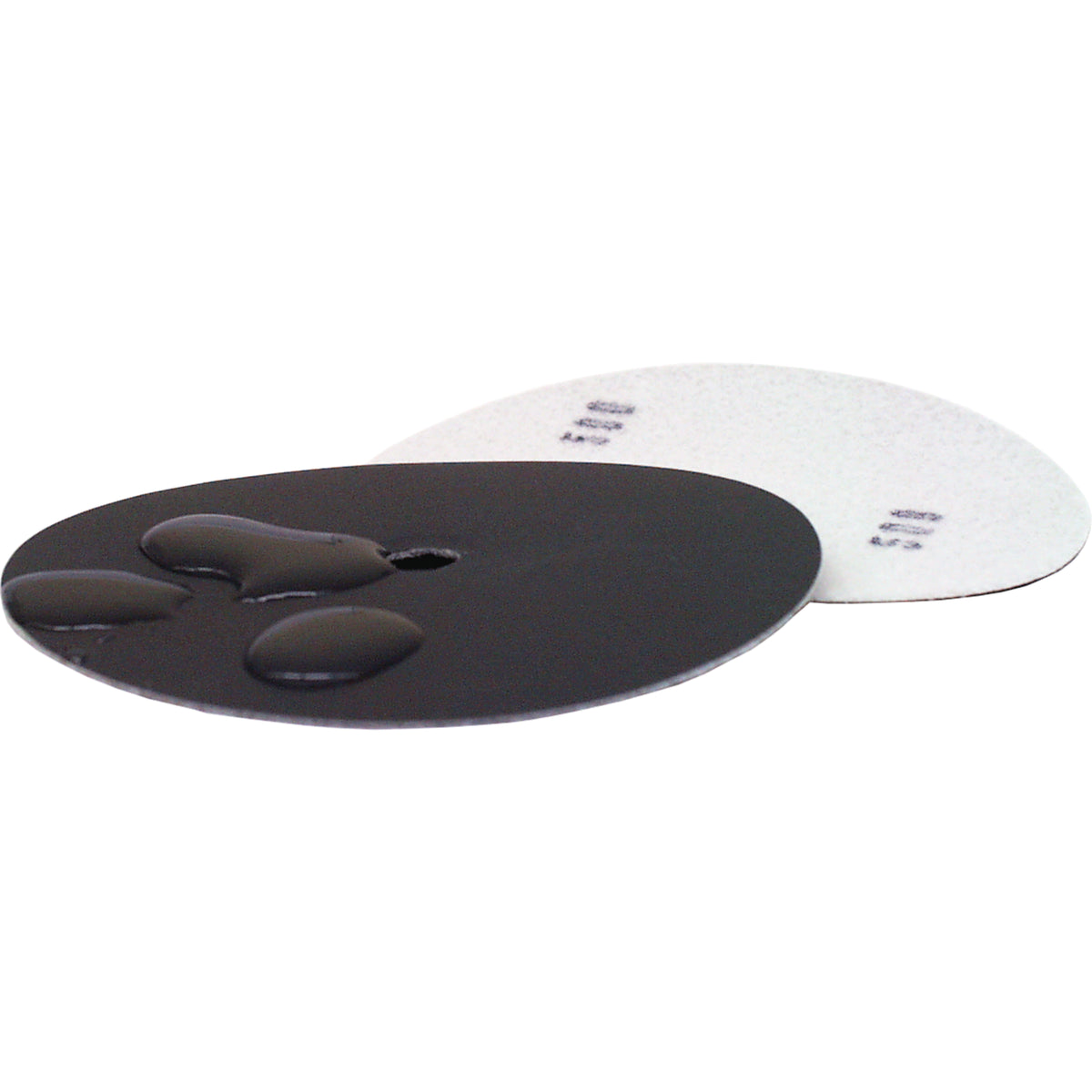 Set of Alpha sandpaper discs showing front and back on a white background