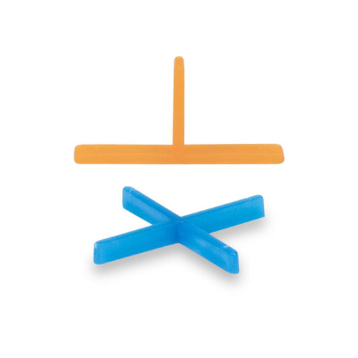 barwalt cross and t tile spacers on a white background