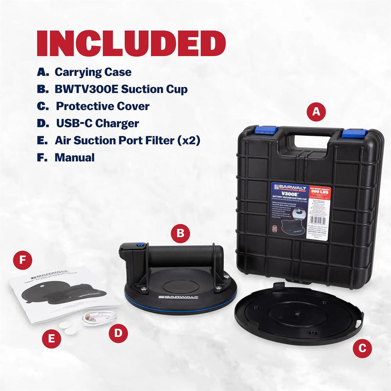 BARWALT V300E Battery Vacuum Suction Cup