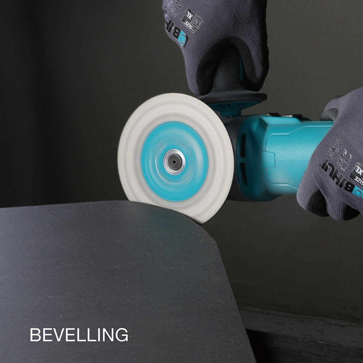 BIHUI 5 inch Variable Speed 1400W Angle Grinder Beveling Tile