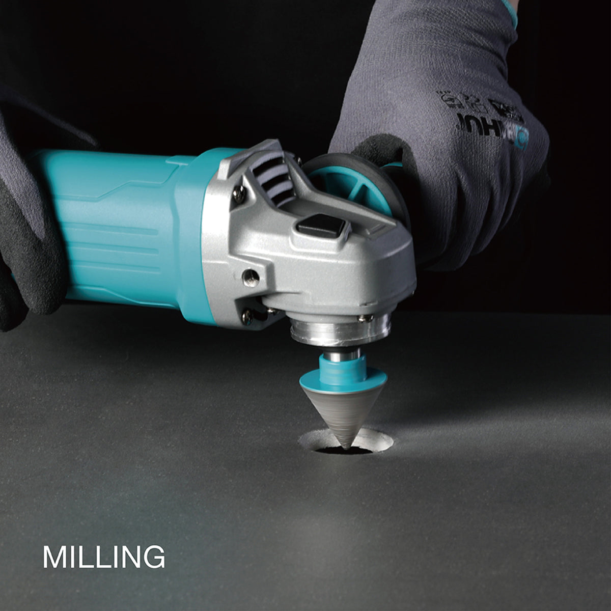 BIHUI 5 inch Variable Speed 1400W Angle Grinder Milling Tile
