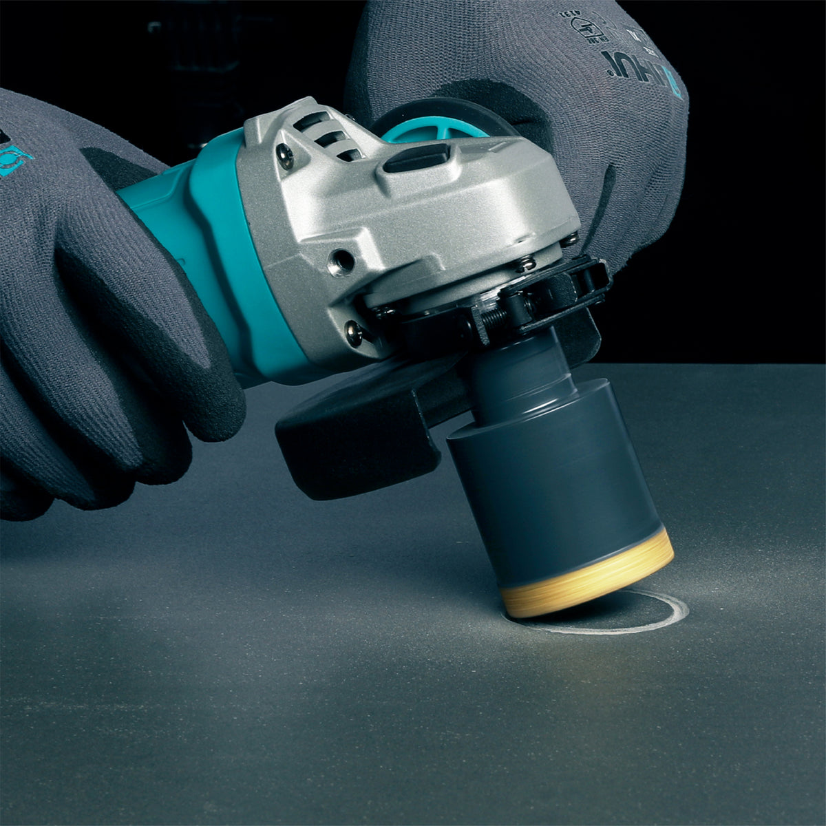 BIHUI 5 inch Variable Speed 1400W Angle Grinder with Core Bit