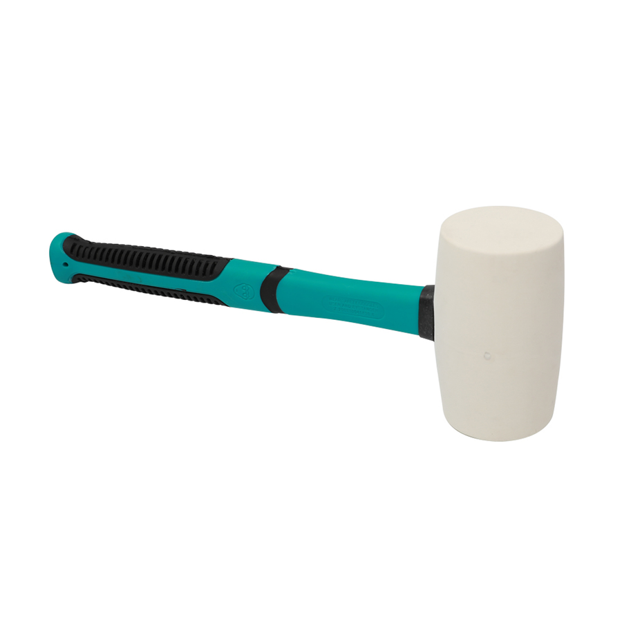 BIHUI 24 oz White Rubber Mallet with Soft Grip Handle
