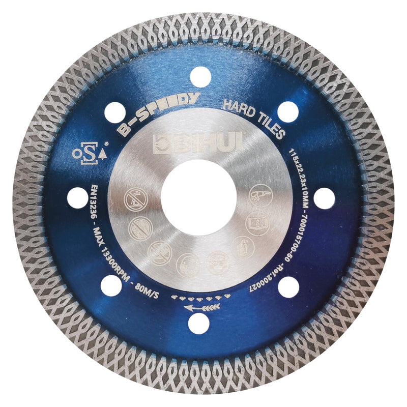 BIHUI B-Speedy Diamond Blade for Ceramic, Porcelain & Hard Tile Back View