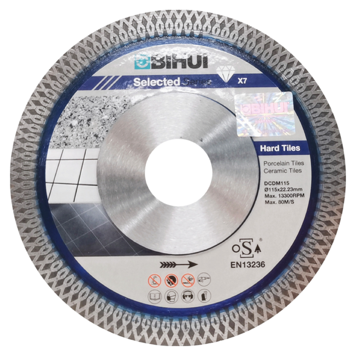 BIHUI B-Speedy Diamond Blade for Ceramic, Porcelain & Hard Tile Front View
