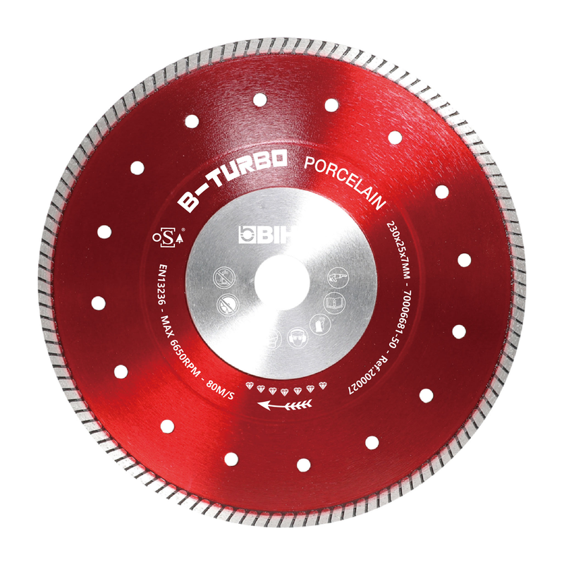 BIHUI B-Turbo Diamond Blade for Hard Materials back View