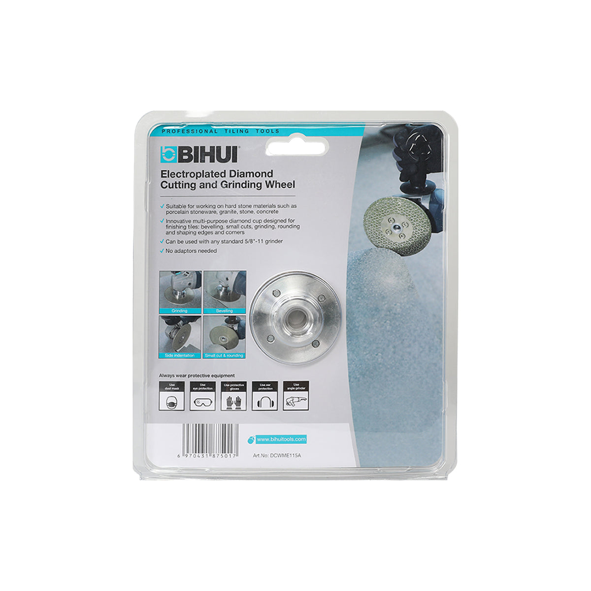 BIHUI Electroplated Diamond Blade for Cutting & Roughing Package Back View