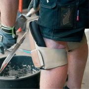 BIHUI Neoprene Leatherette Knee Pads on Contractor Standing