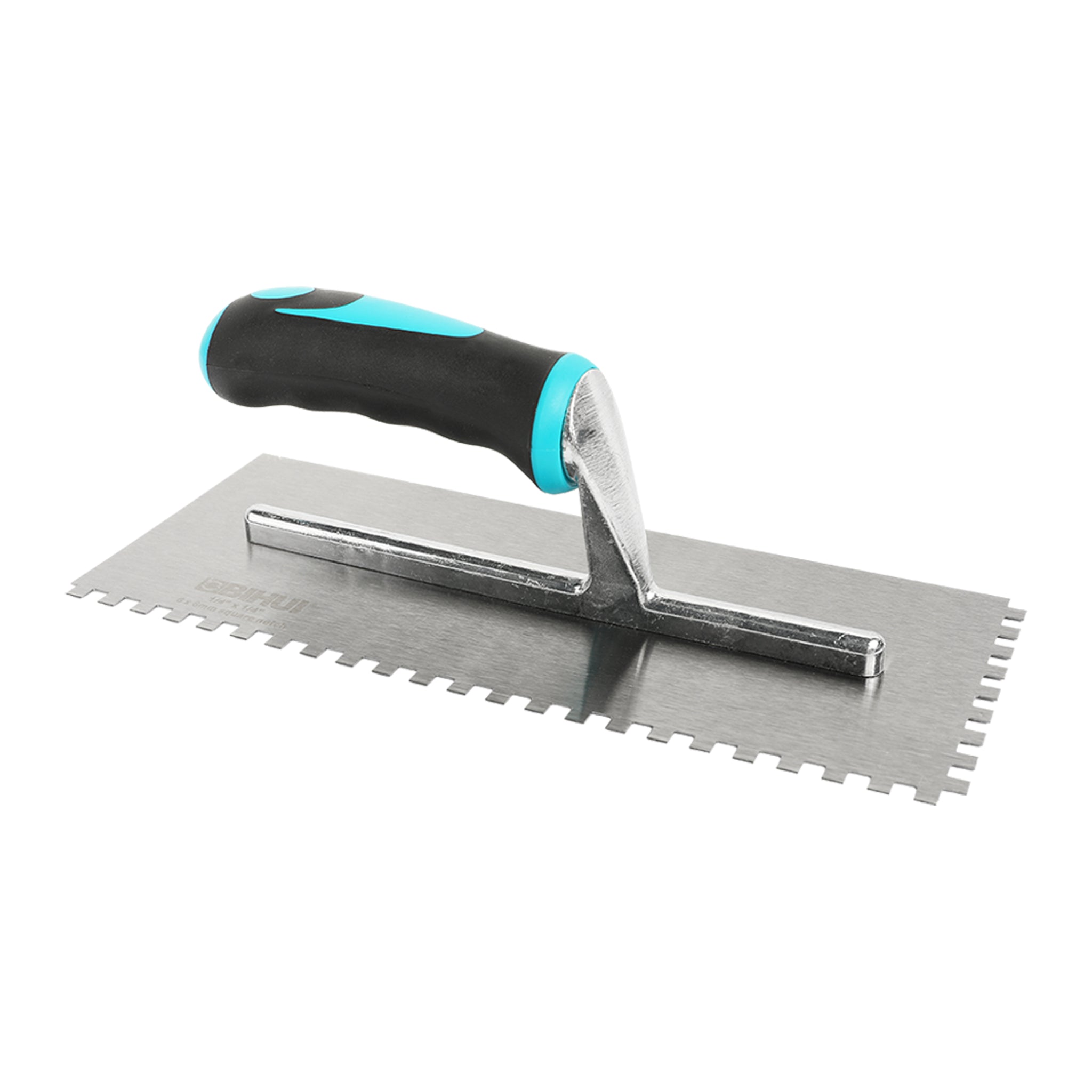 BIHUI Soft Grip 1/4 inch by 1/4 inch Notched Trowel