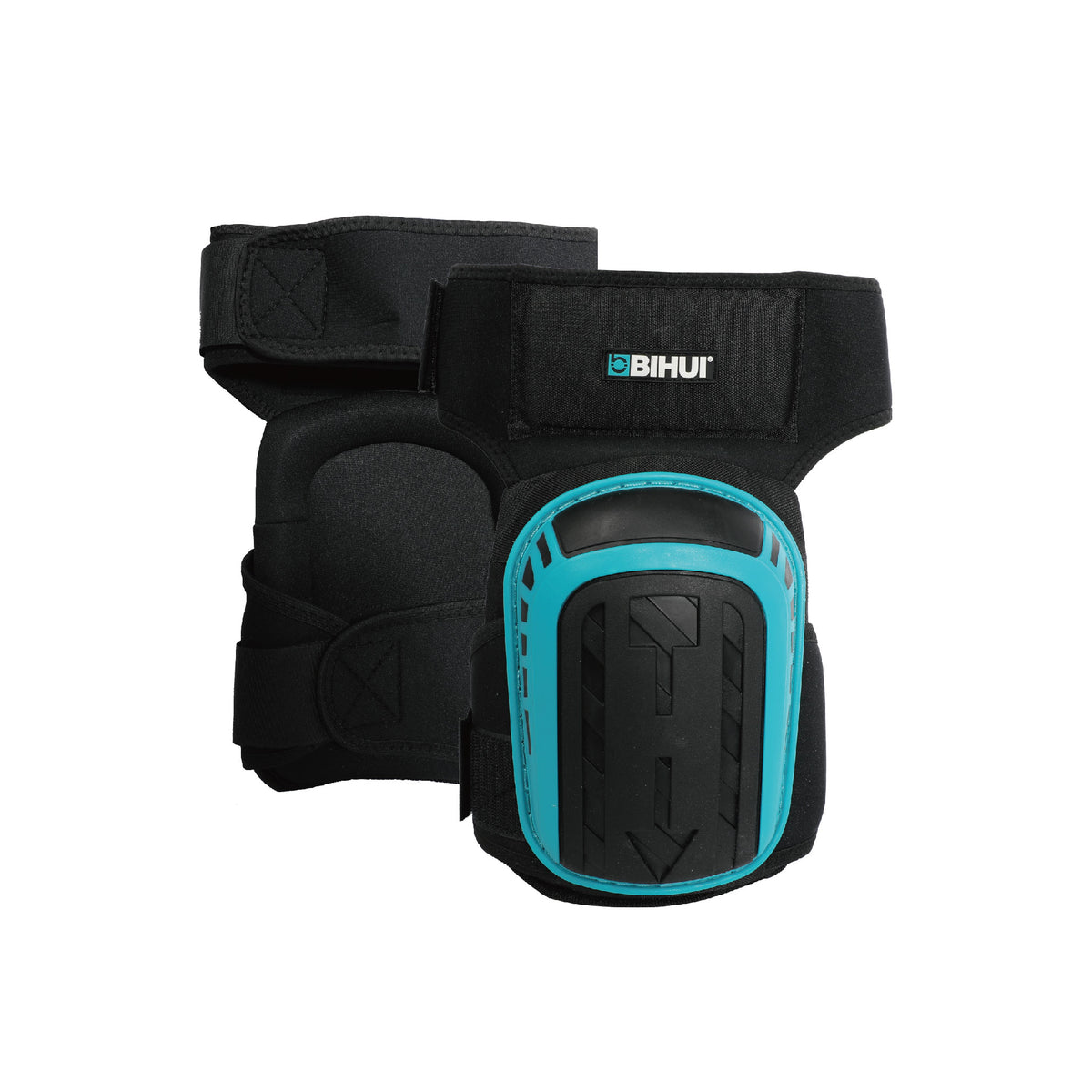 BIHUI TPR Waterproof Knee Pads, Front and Back View