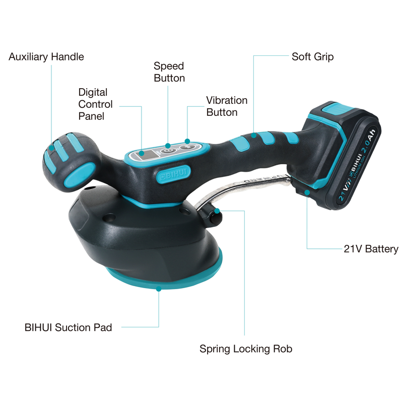 BIHUI Vibration Tile Beater with Digital Control Panel Features