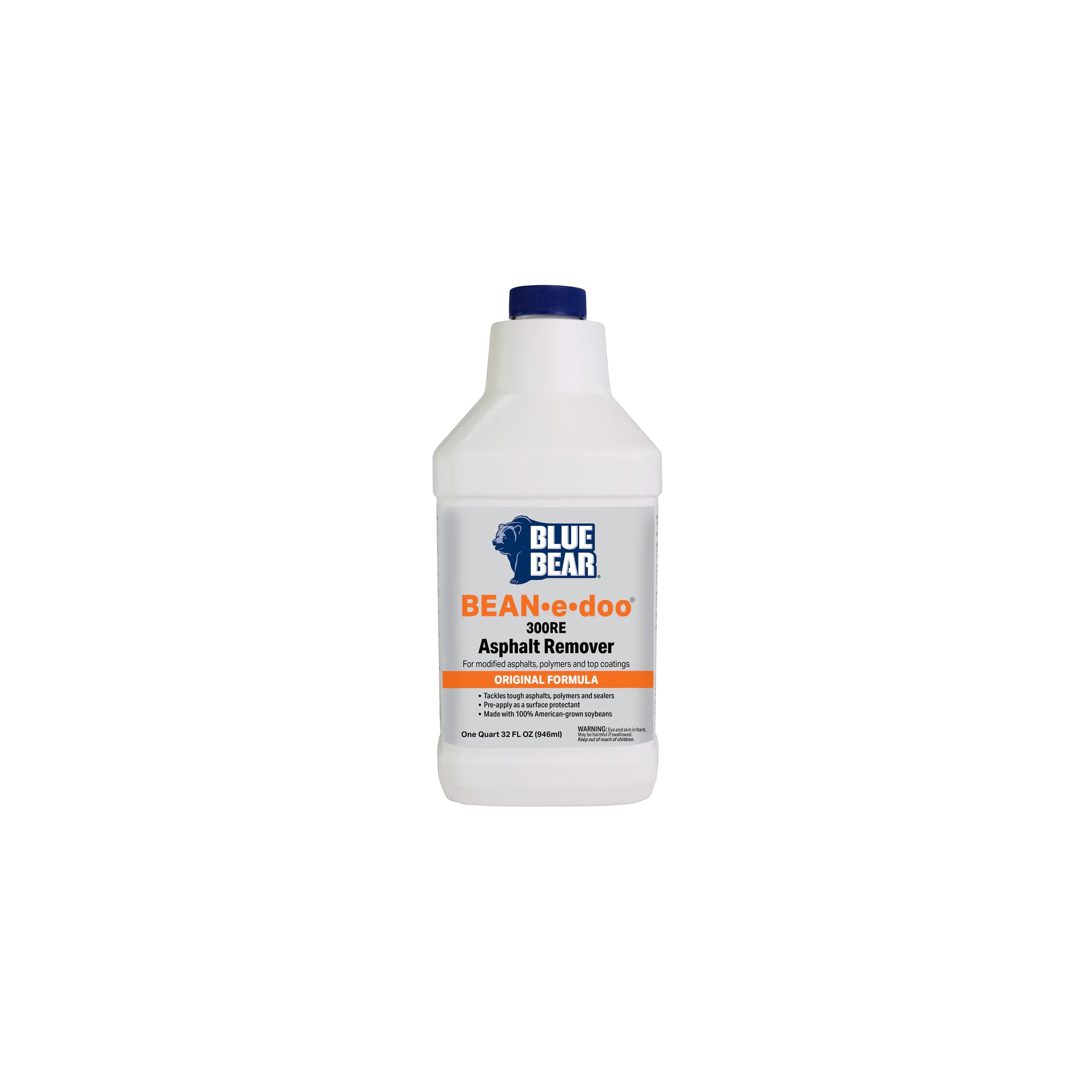 1 Quart container of Blue Bear Bean-e-doo 300RE Asphalt Remover