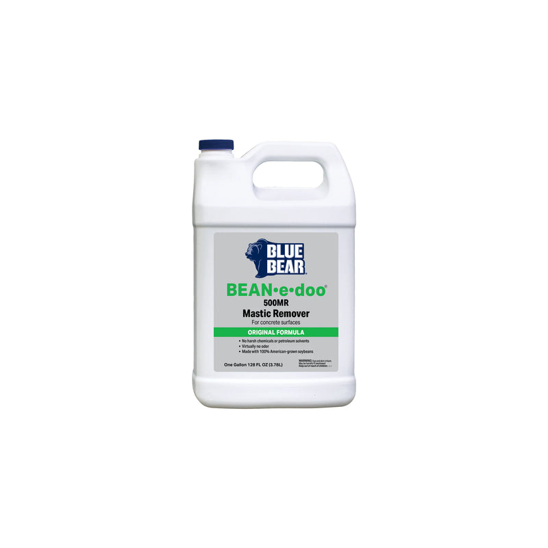 1 Gallon Jug of Blue Bear BEAN-e-doo 500MR Mastic Remover for Concrete surfaces