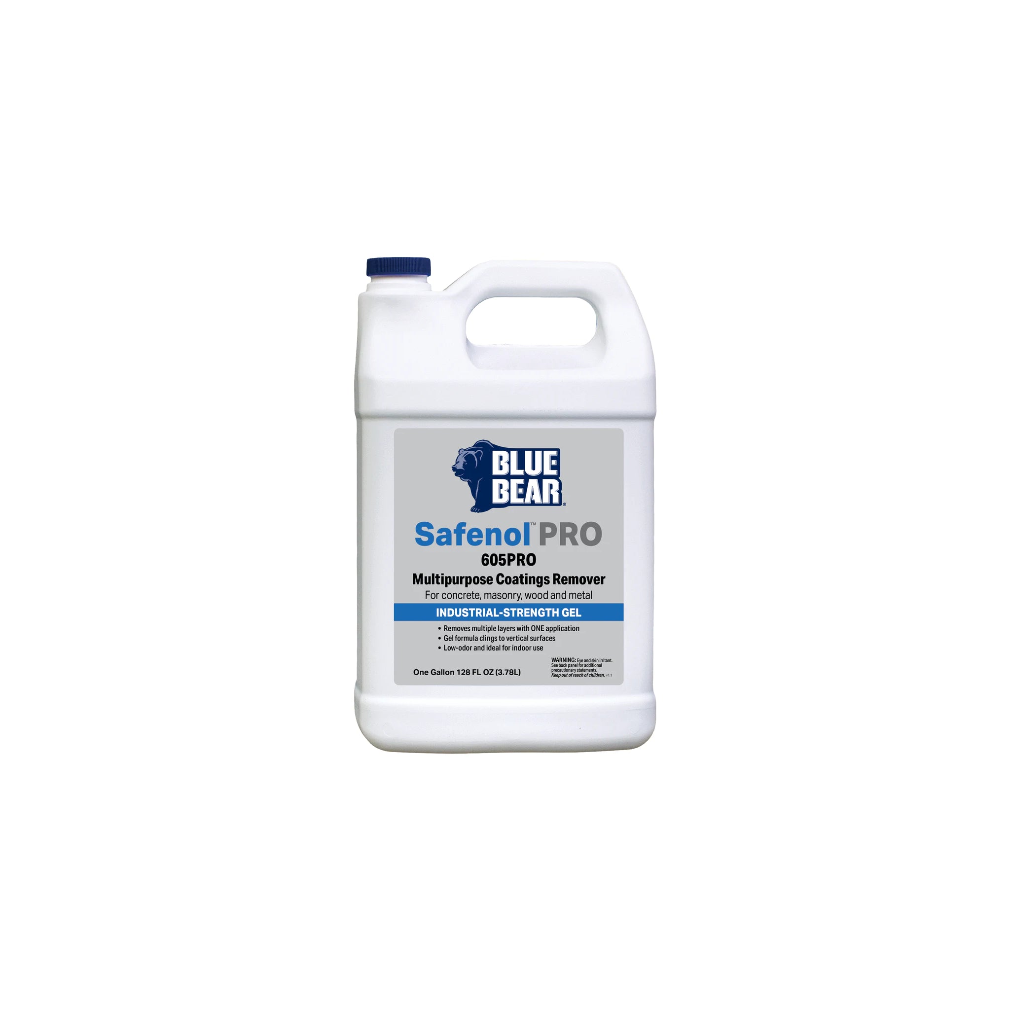 1 Gallon Jug of Blue Bear 605PRO Multipurpose Coatings Remover with Safenol