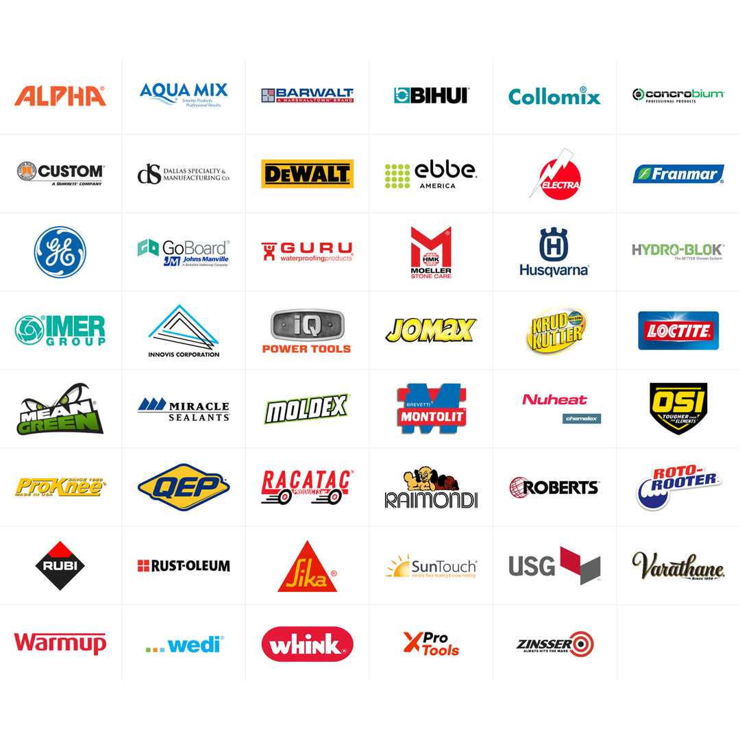 Collection of various company logos arranged in a grid on a white background