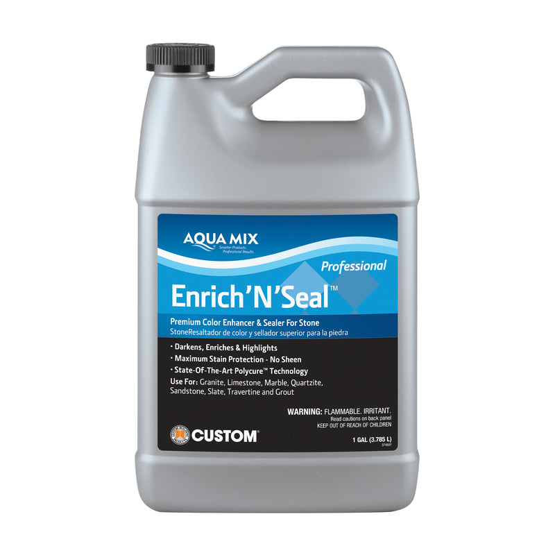 1 Gallon jug of Aqua Mix Enrich 'N' Seal on a white background