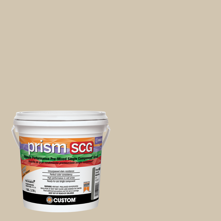 Prism SCG grout bucket on a beige bone background