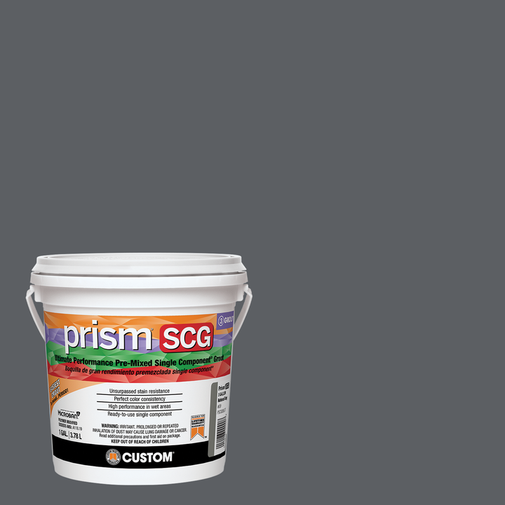 Prism SCG grout bucket on a dove gray background