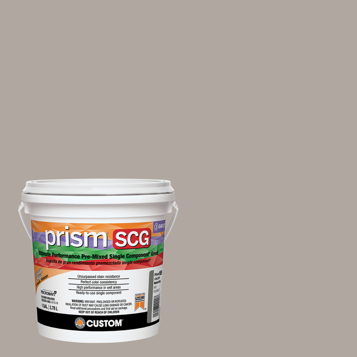 Prism SCG grout bucket on a graystone background