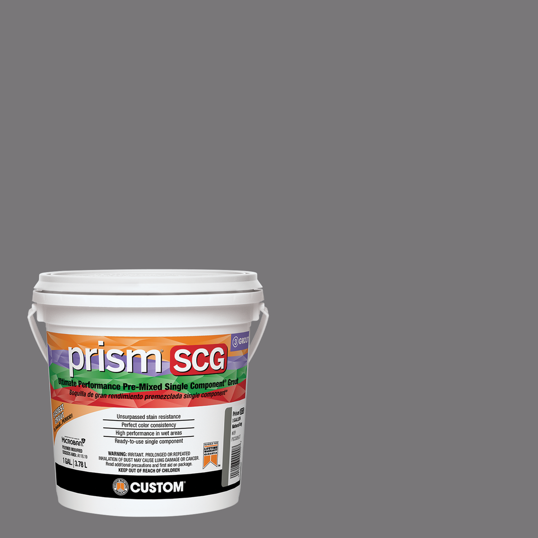 Prism SCG grout bucket on a pewter background