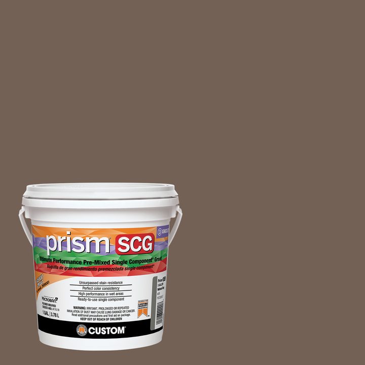 Prism SCG grout bucket on a tobacco brown background